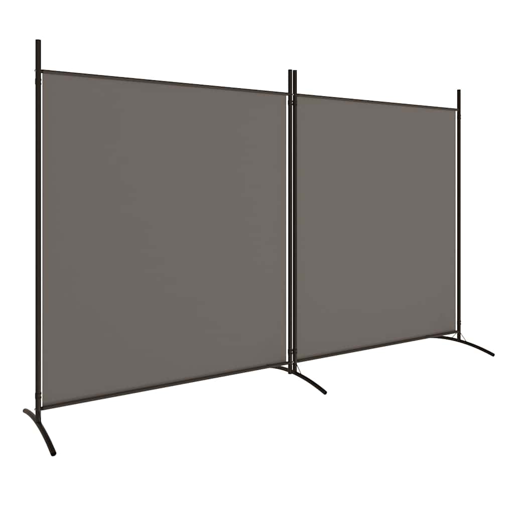 Vidaxl kamerscherm met 2 panelen 346x180 cm stof antracietkleurig