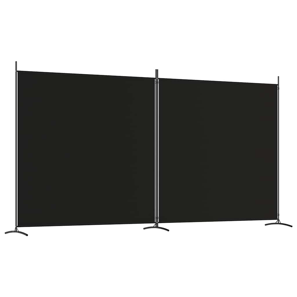 Vidaxl kamerscherm met 2 panelen 348x180 cm stof zwart