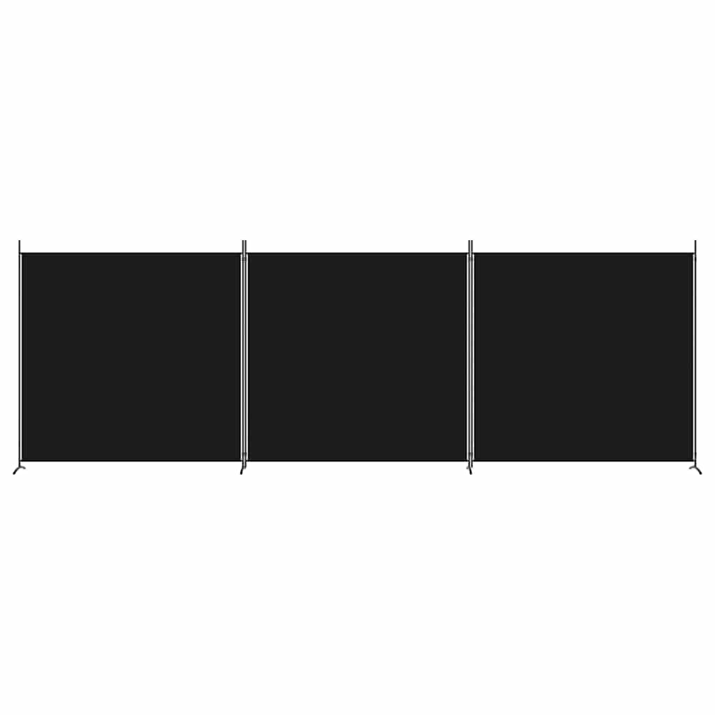 Vidaxl kamerscherm met 3 panelen 525x180 cm stof zwart