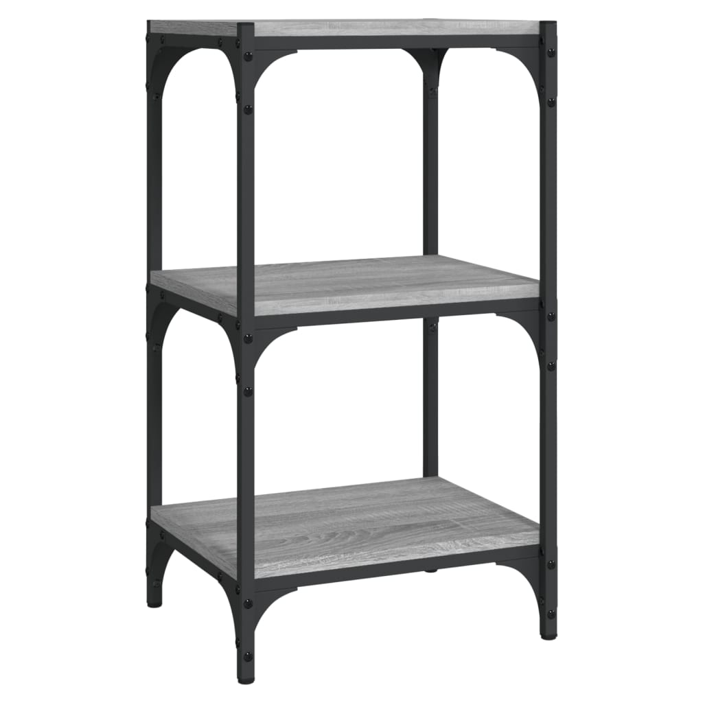 Vidaxl boekenkast 40x33x70,5 cm hout en staal grijs sonoma eikenkleur