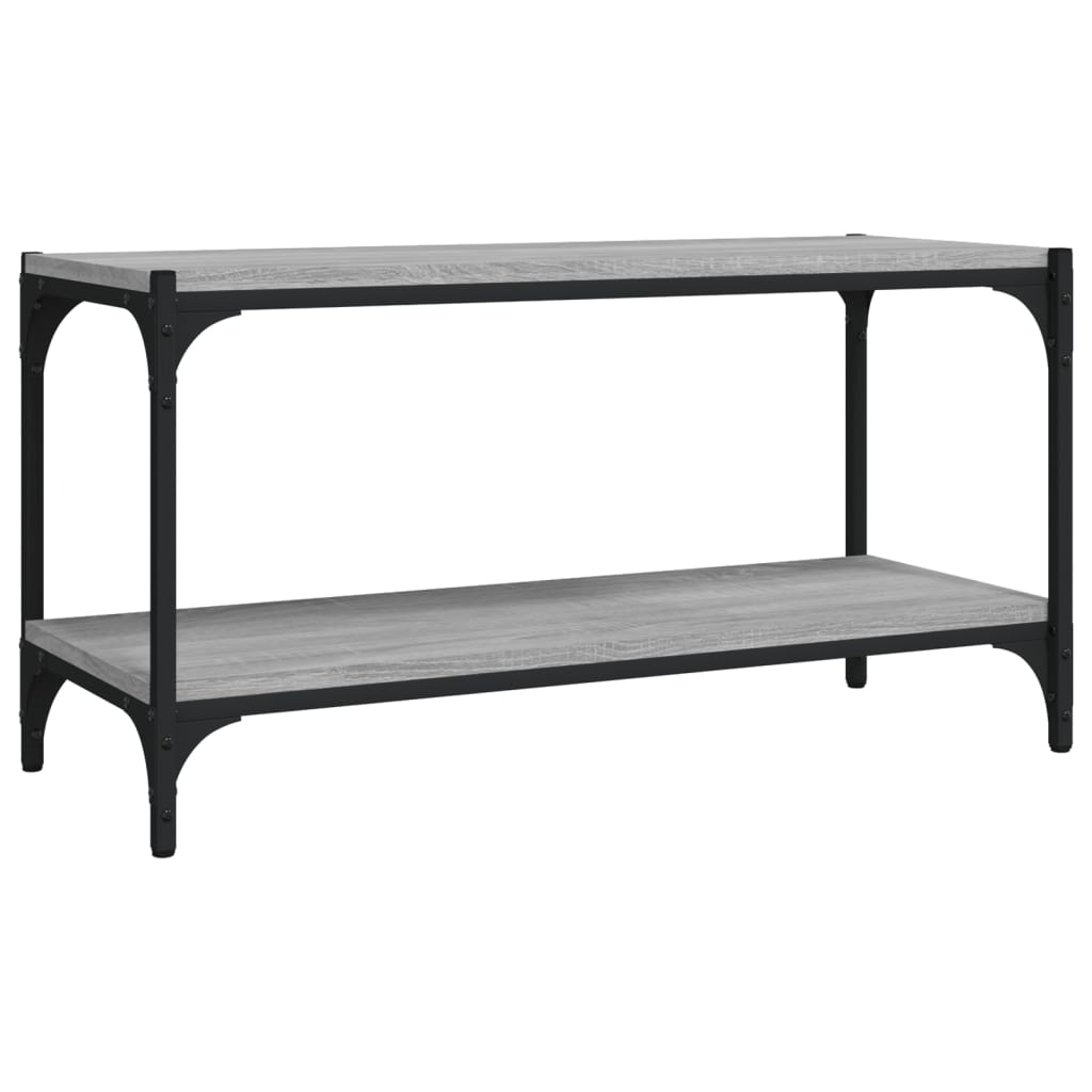 Vidaxl tv-meubel 80x33x41 cm bewerkt hout en staal grijs sonoma eiken