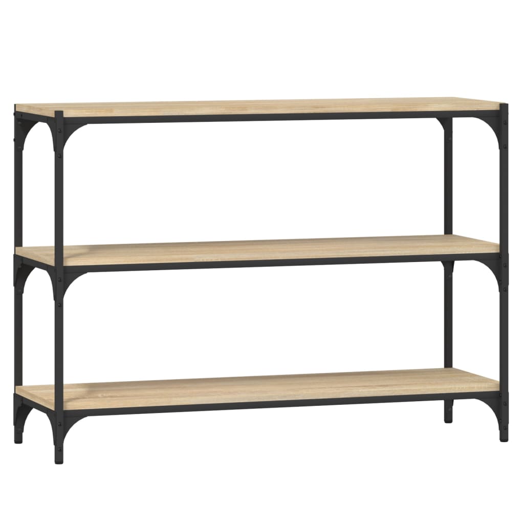 Vidaxl boekenkast 100x33x70,5 cm bewerkt hout en staal sonoma eiken