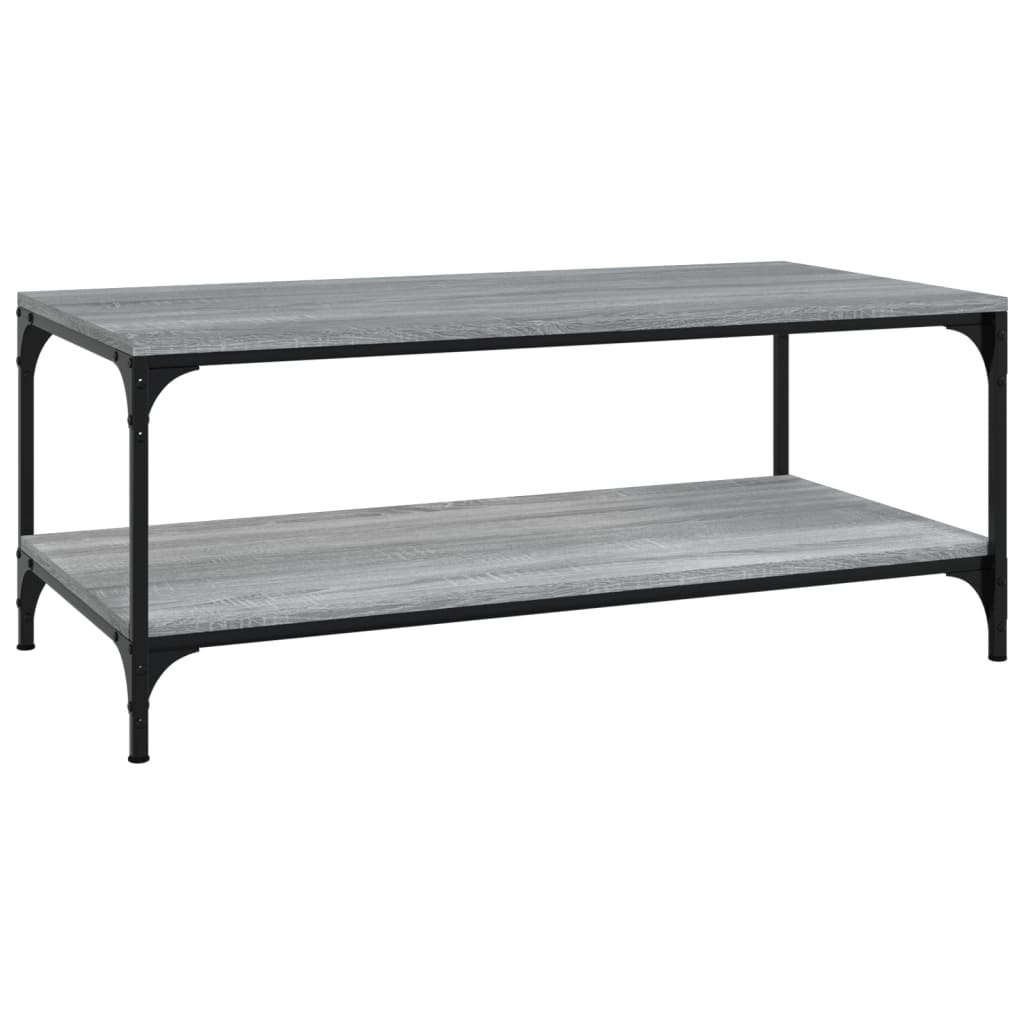 Vidaxl salontafel 80x50x40 cm bewerkt hout grijs sonoma eiken