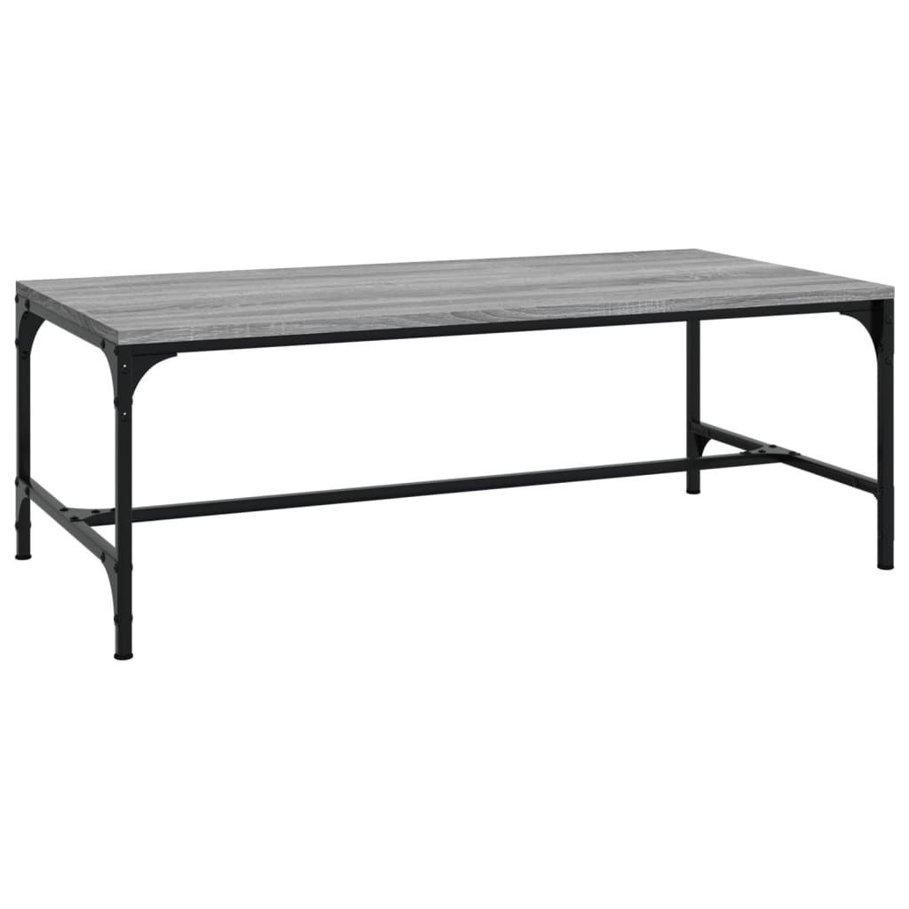Vidaxl salontafel 100x50x35 cm bewerkt hout grijs sonoma