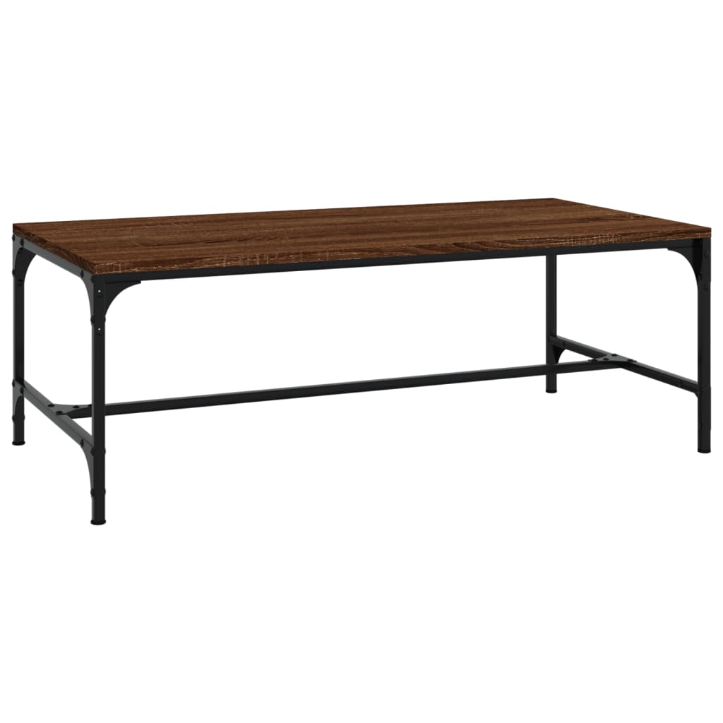 Vidaxl salontafel 100x50x35 cm bewerkt hout bruin eikenkleur