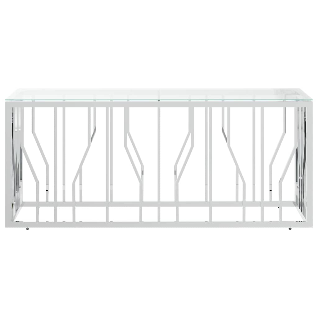 Vidaxl salontafel 110x45x45 cm roestvrij staal en glas