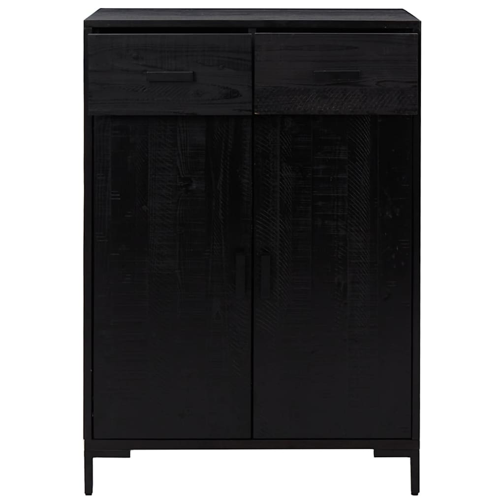 Vidaxl Schuhschrank 75x40x110 cm Festkiefer schwarz