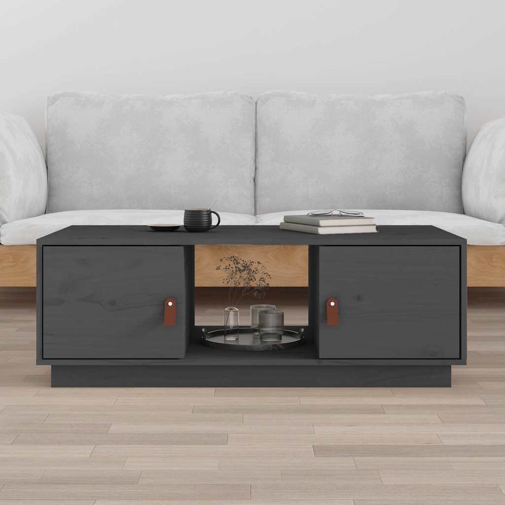 Vidaxl salontafel 100x50x35 cm massief grenenhout grijs