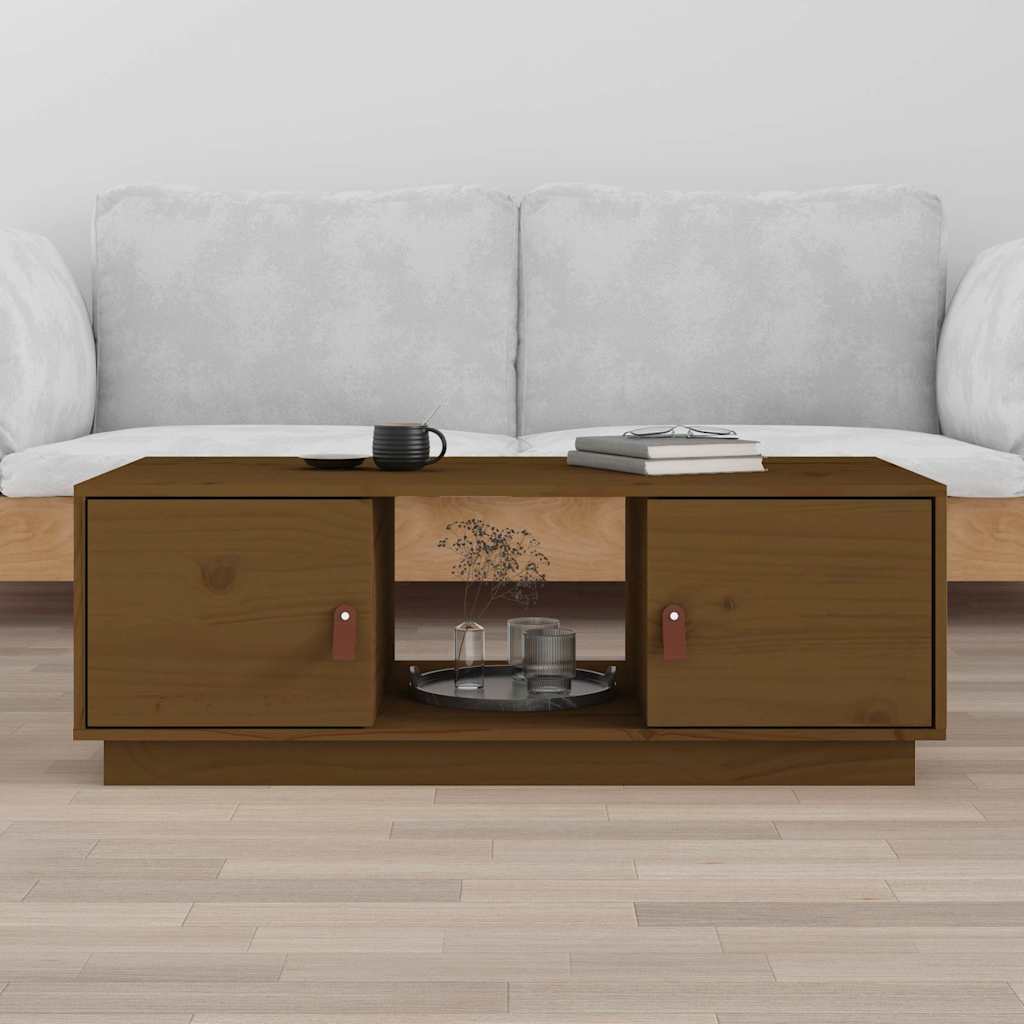 Vidaxl salontafel 100x50x35 cm massief grenenhout honingbruin