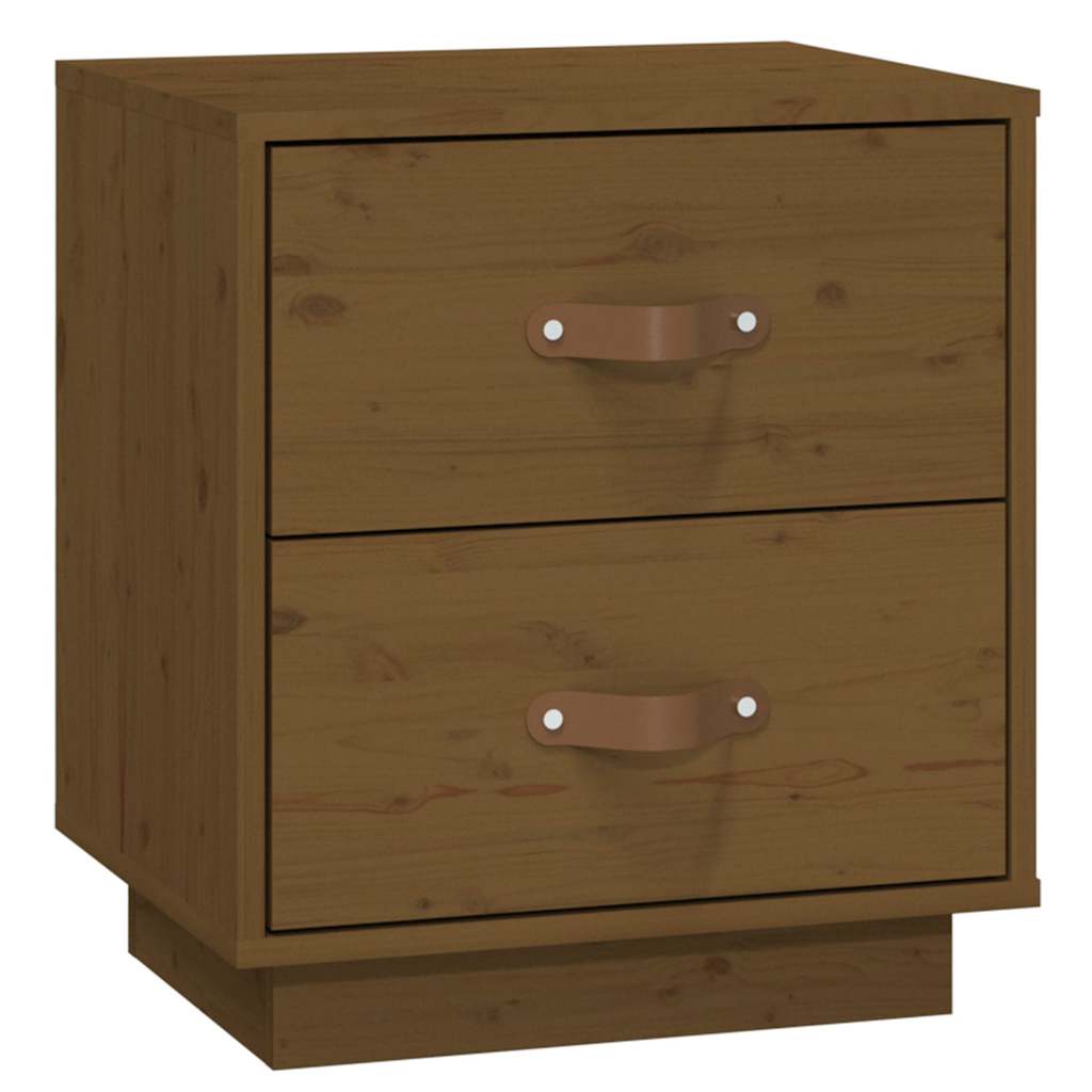 Vidaxl nachtkastje 40x34x45 cm massief grenenhout honingbruin