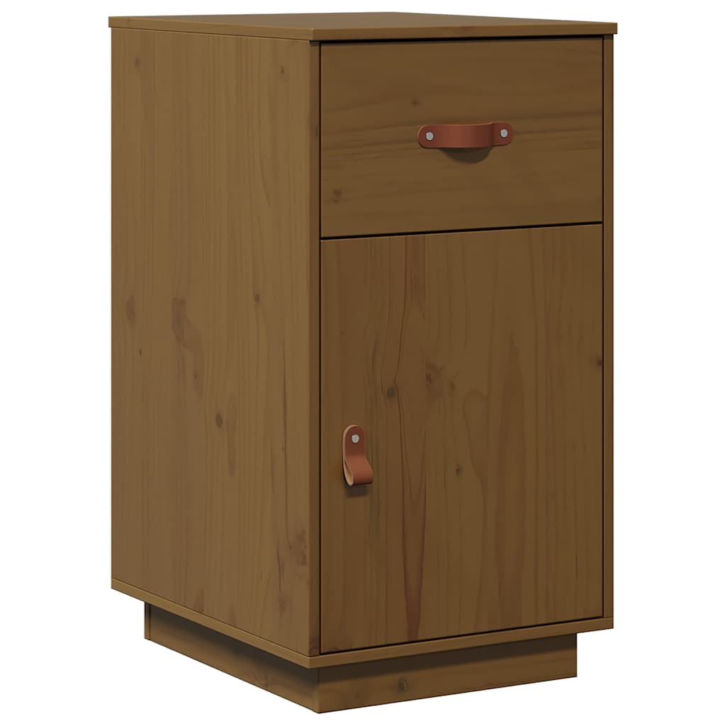 Vidaxl bureaukastje 40x50x75 cm massief grenenhout honingbruin