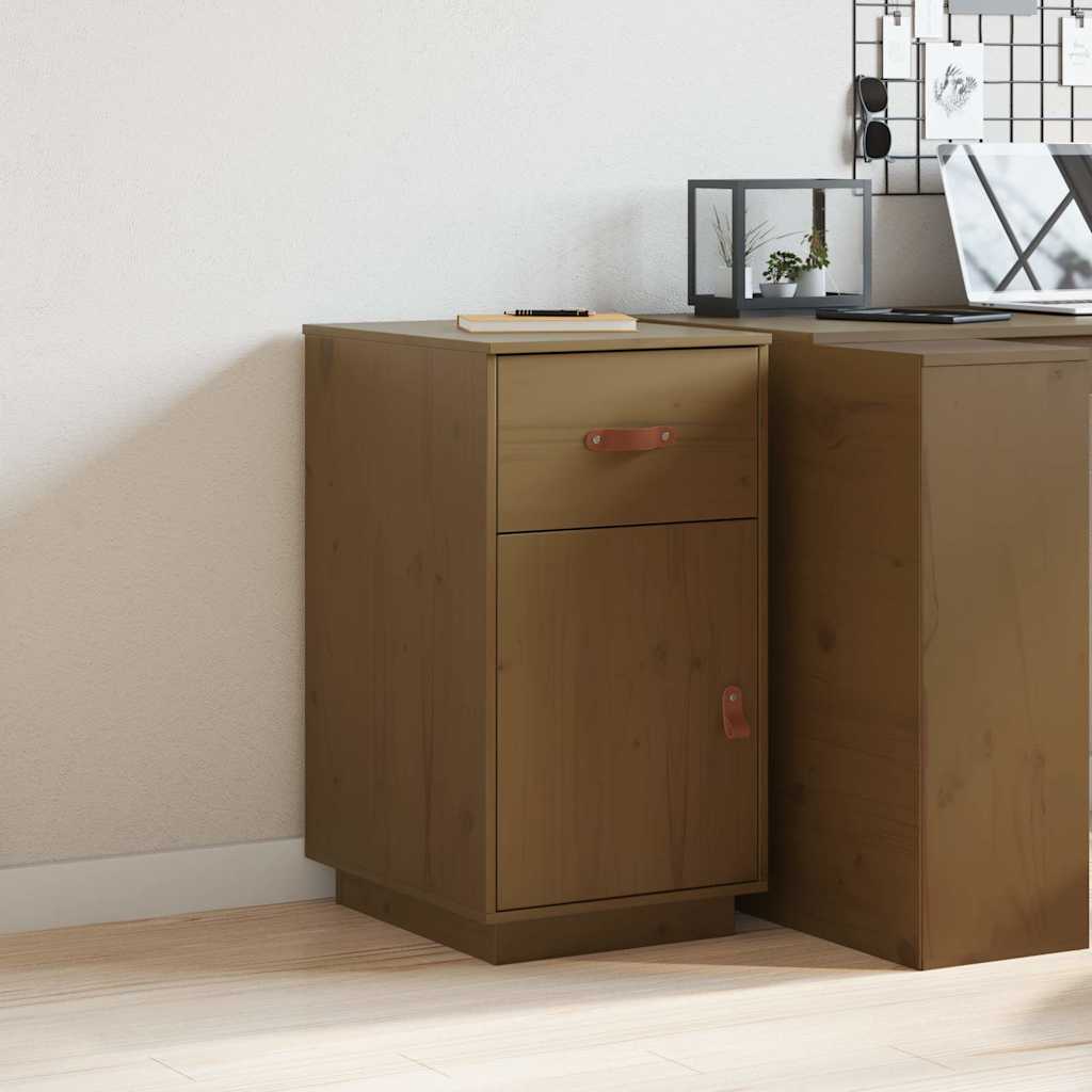 Vidaxl bureaukastje 40x50x75 cm massief grenenhout honingbruin