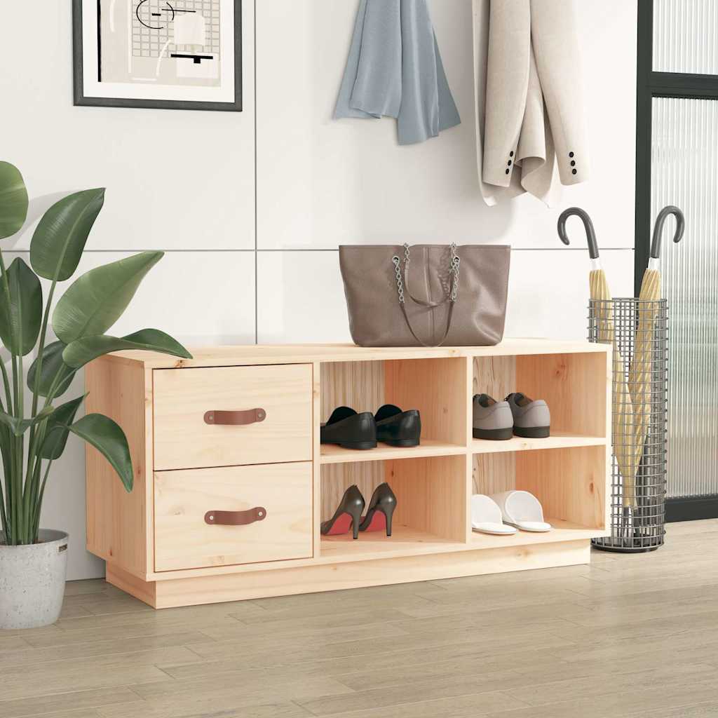 Vidaxl Schuhe Bank 100x34x45 cm Festkiefer