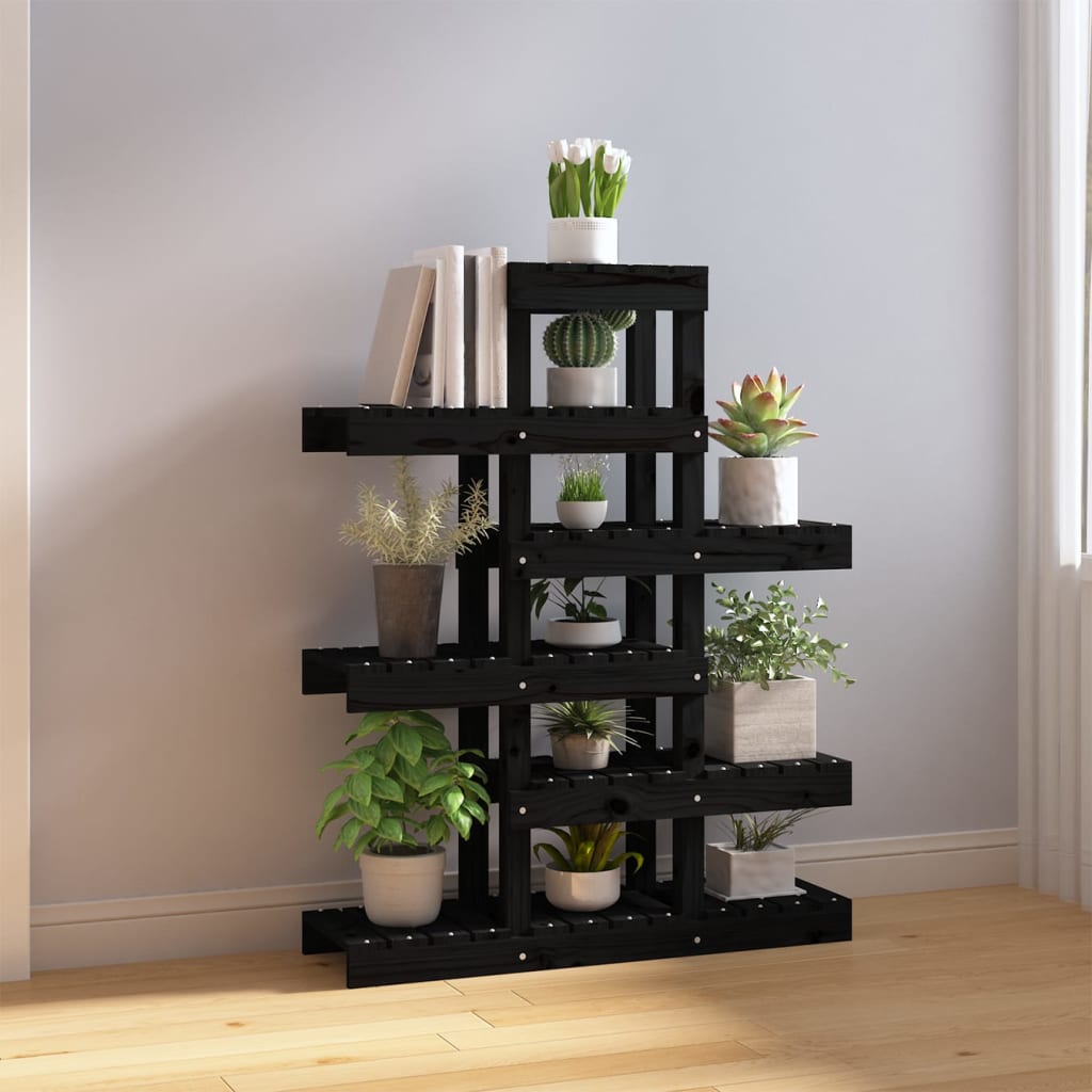 Vidaxl Plant Standard 85x25x109.5 cm Festkiefer schwarz