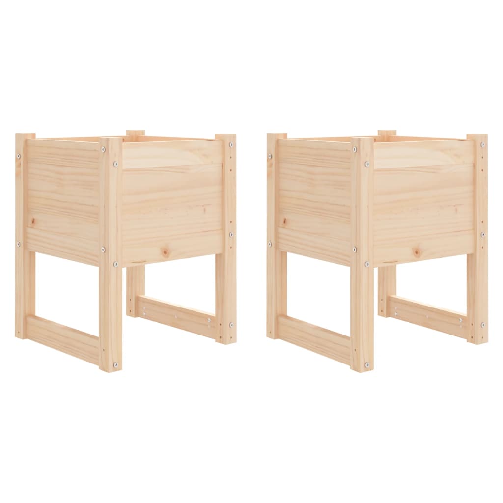 VIDAXL -Pflanzer 2 ST 40x40x52,5 cm Festkiefer