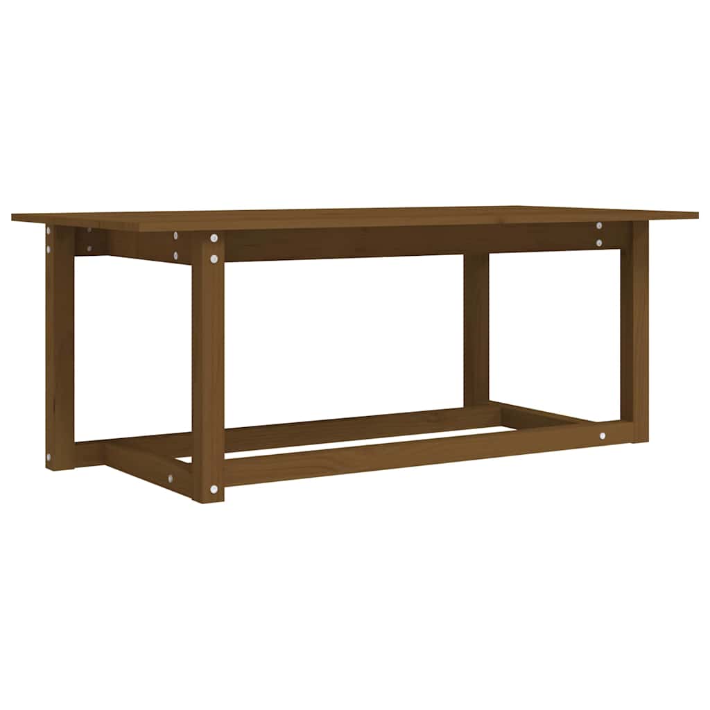 Vidaxl salontafel 110x55x45 cm massief grenenhout honingbruin