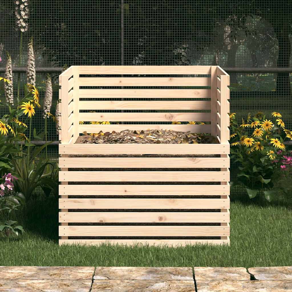 VIDAXL -Kompost -Bin 100x100x102 cm Festkiefer