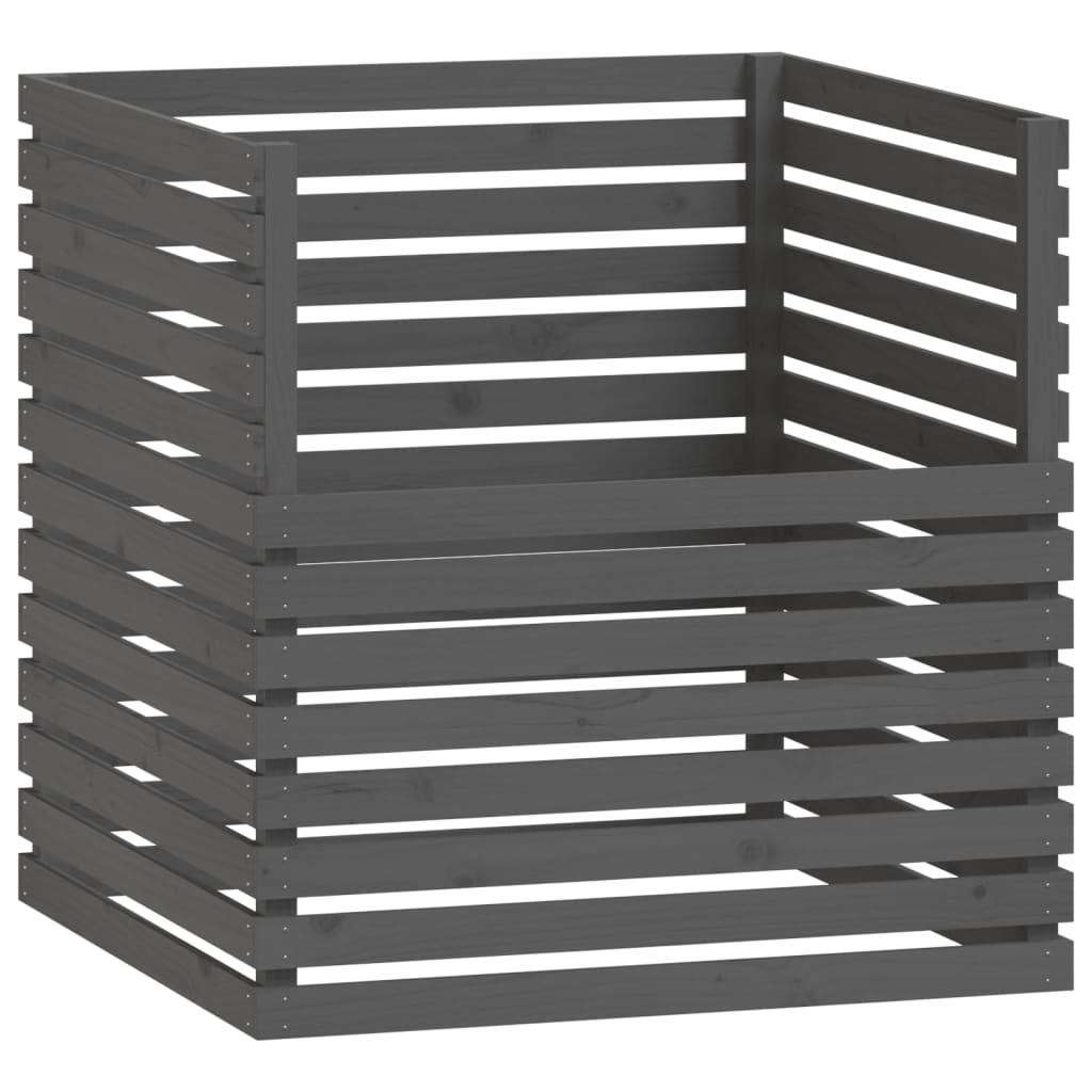 VIDAXL -Kompostbehälter 100x100x102 cm Festkiefergrau