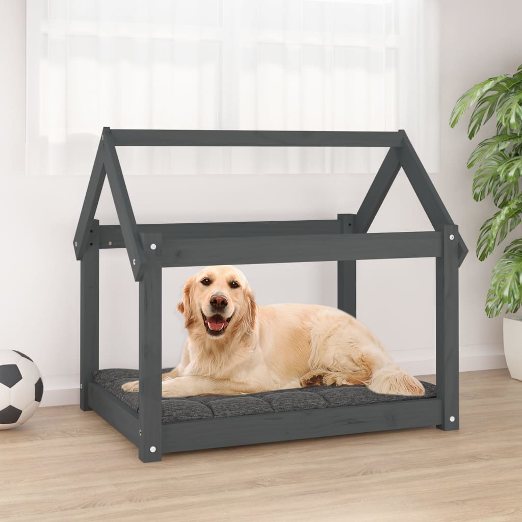 Vidaxl Hundekorb 81x60x70 cm Festkiefergrau