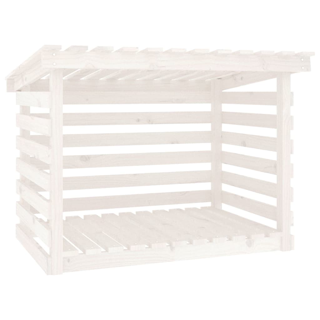 Vidaxl -Kamin Trek 108x73x79 cm Festkiefer weiß