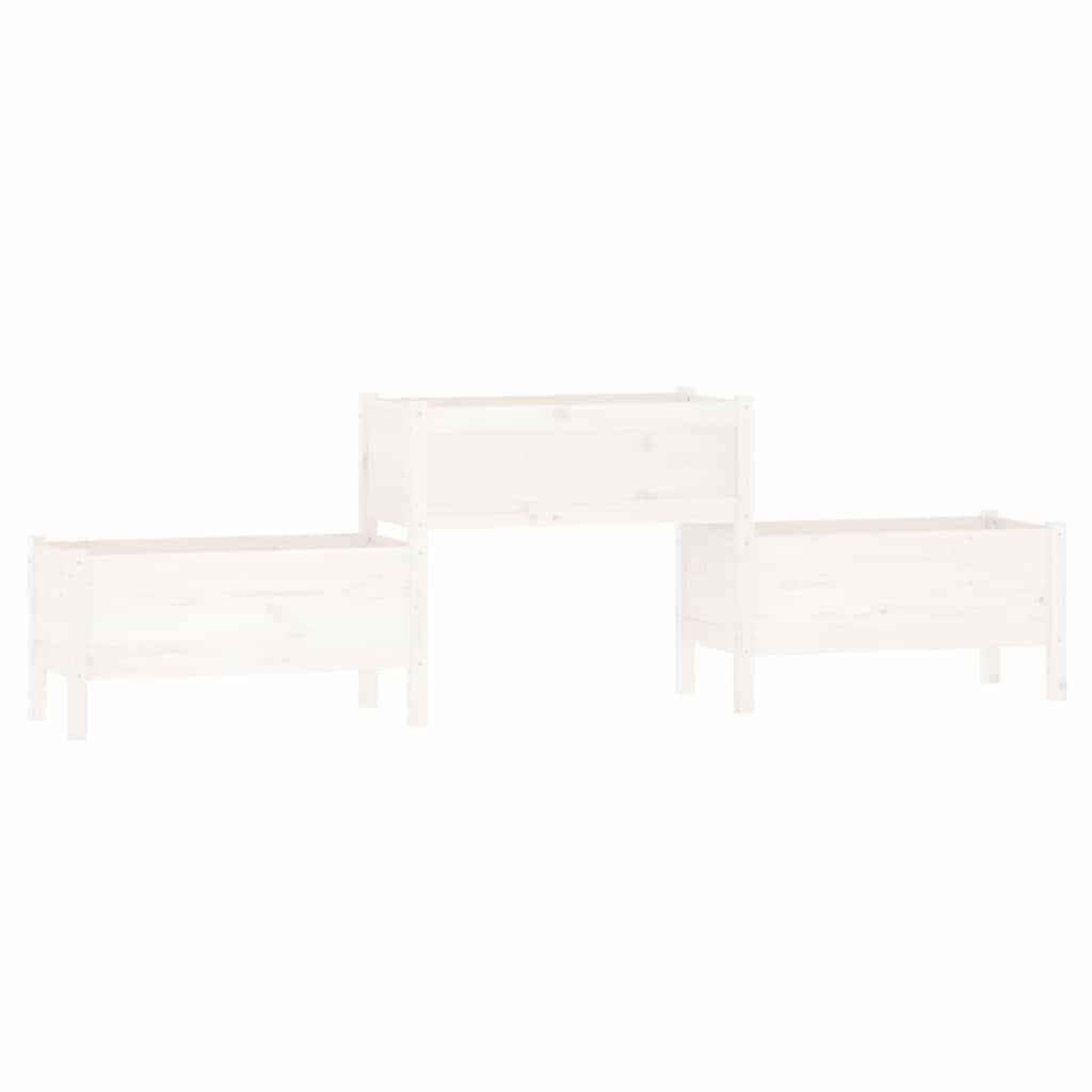 VIDAXL -Planungsbox 245.5x44x75 cm Festkiefer weiß
