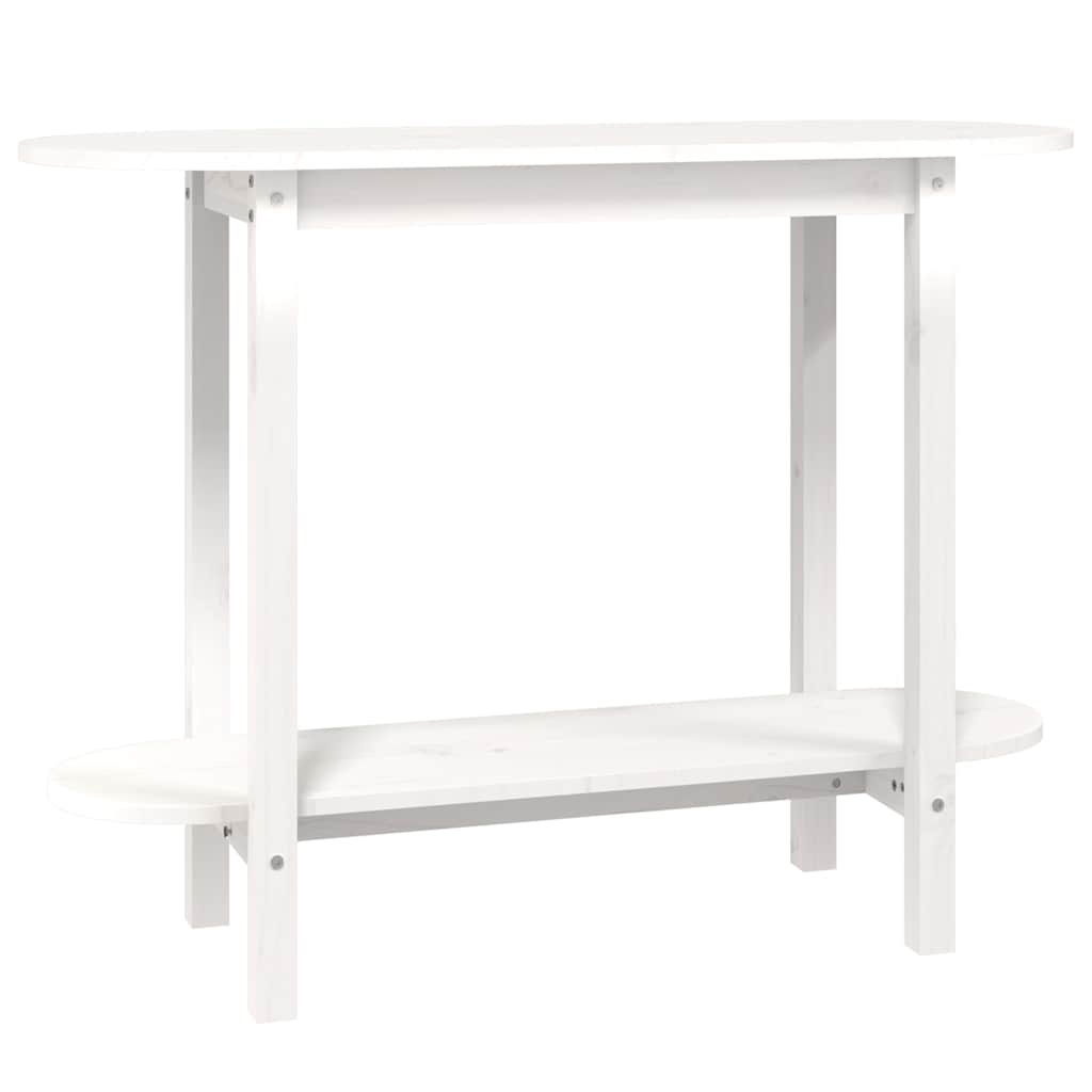Vidaxl wandtafel 110x40x80 cm massief grenenhout wit