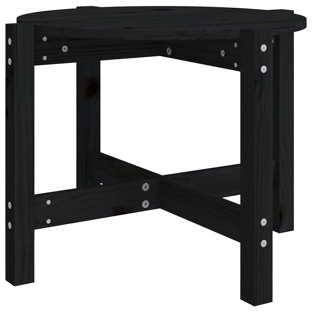 Vidaxl salontafel ø 62,5x45 cm massief grenenhout zwart