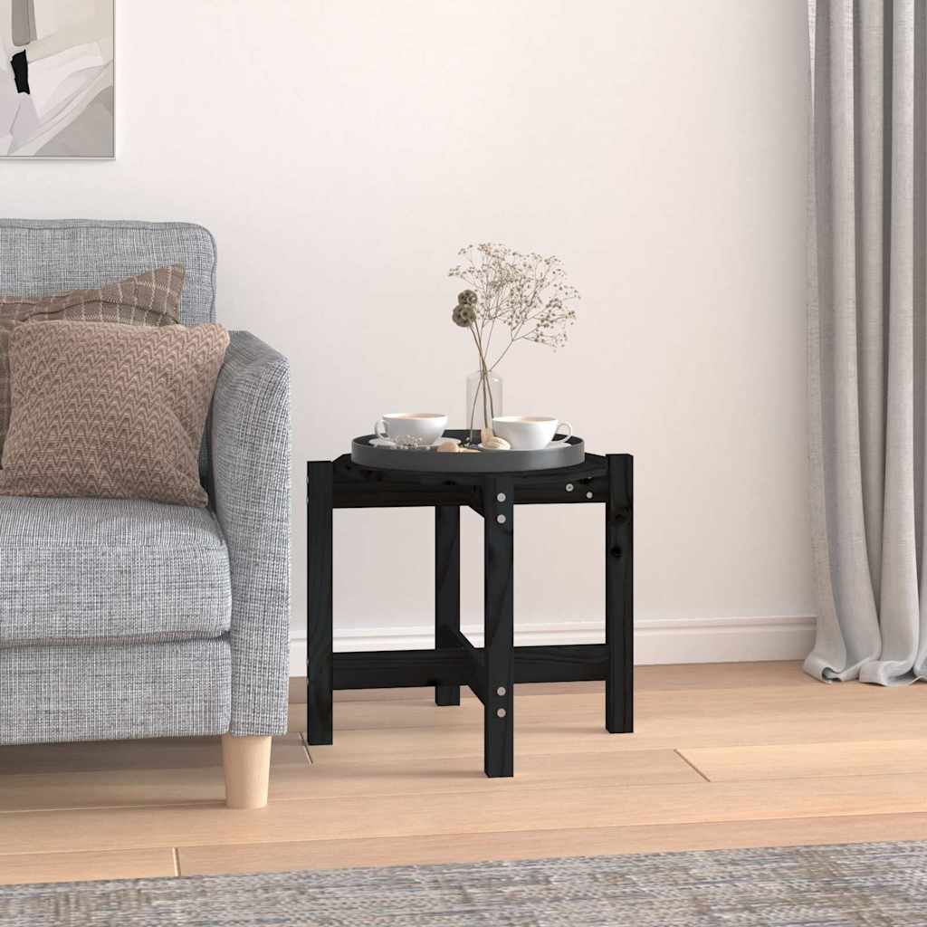 Vidaxl salontafel ø 52,5x45 cm massief grenenhout zwart