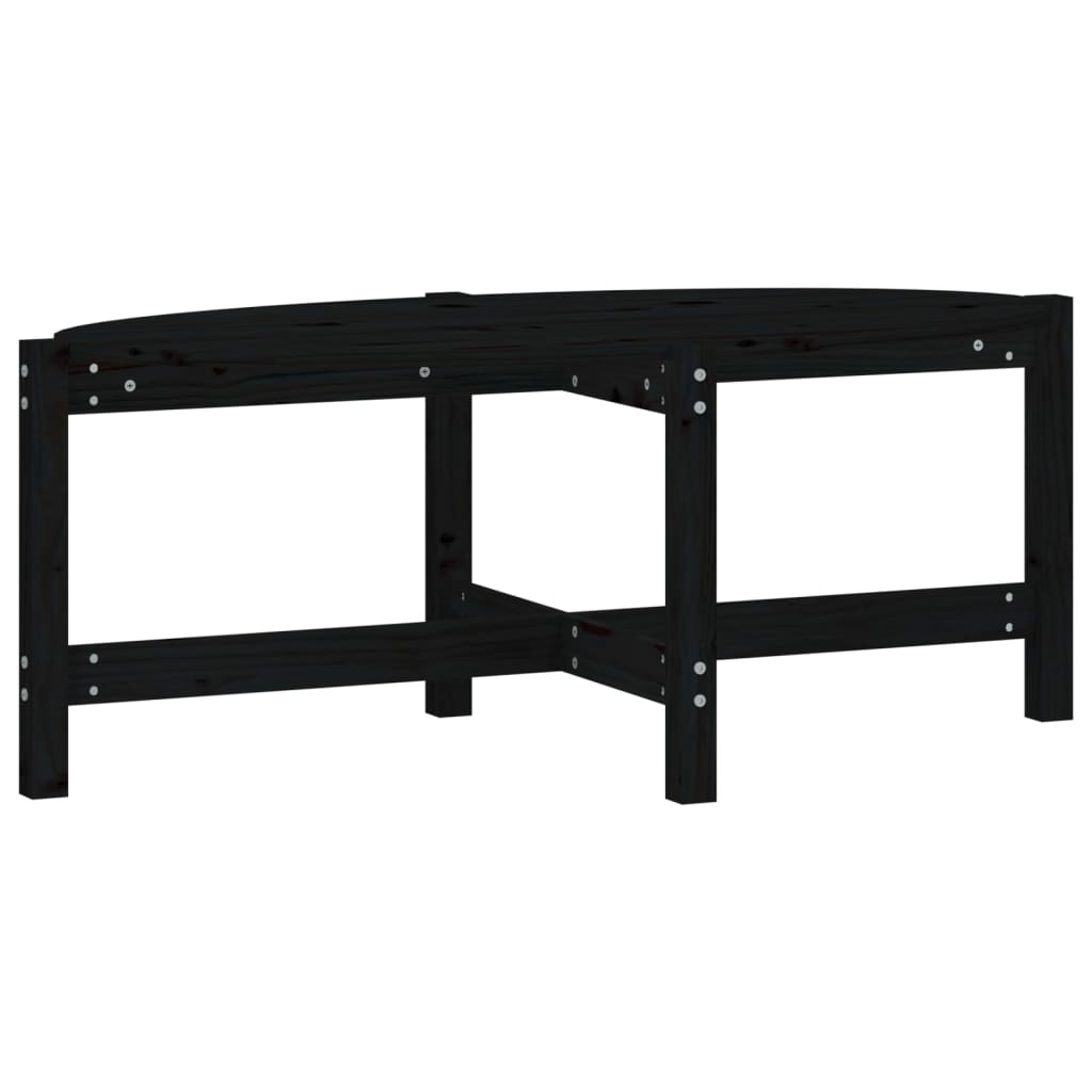 Vidaxl salontafel 118x63x45 cm massief grenenhout zwart