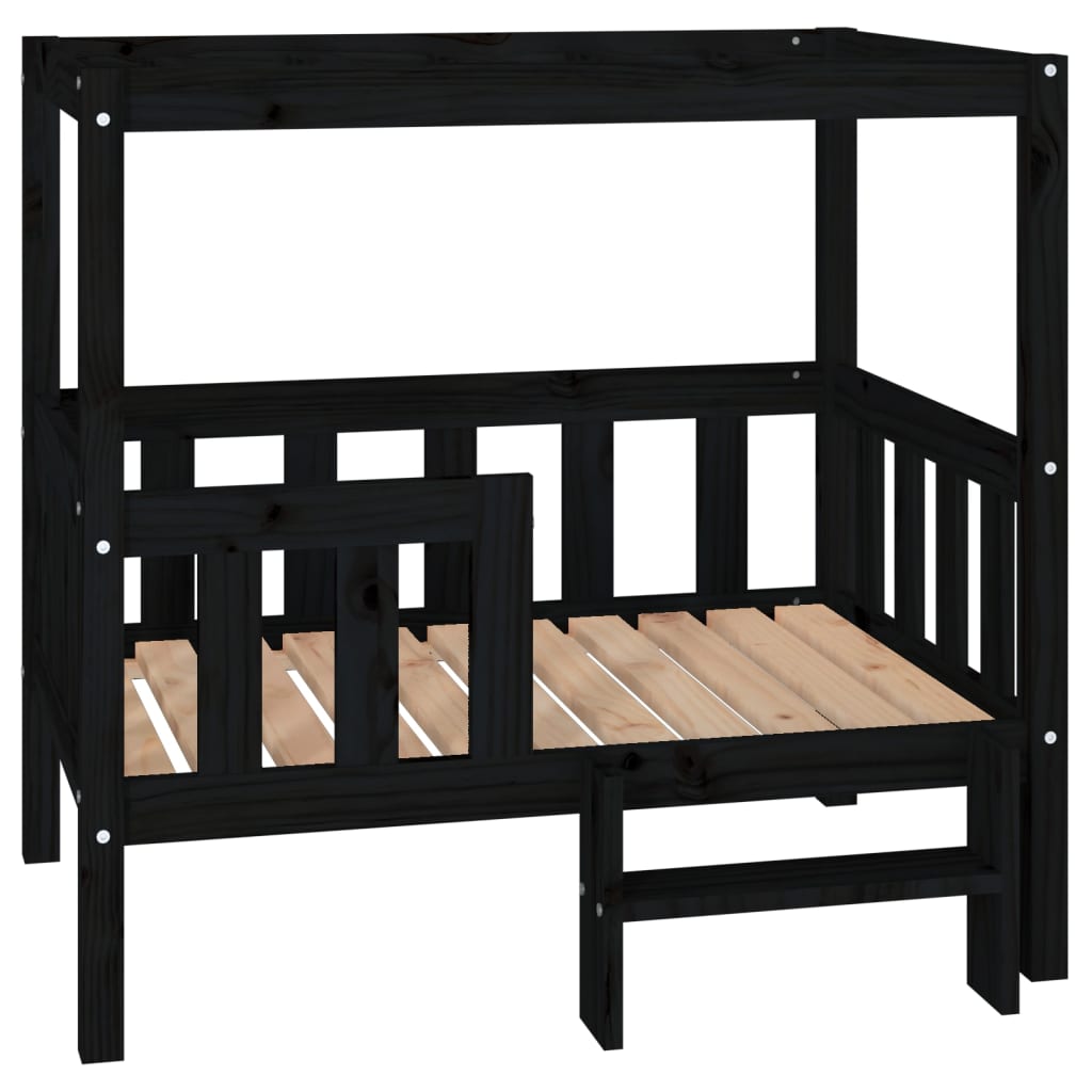 Vidaxl Hundekorb 95.5x73.5x90 cm Festkiefer Schwarz