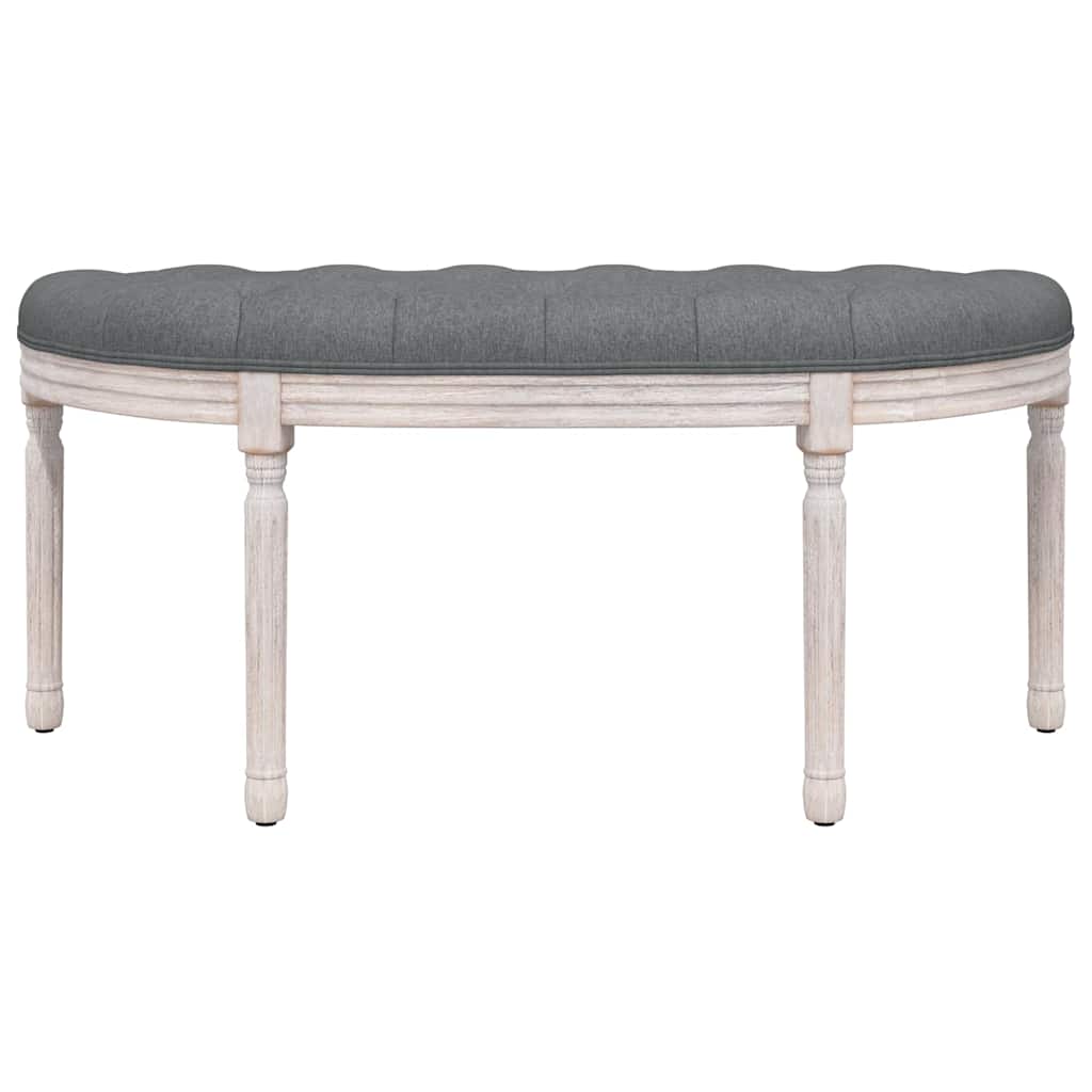 Vidaxl bankje 110,5x45x49 cm stof donkergrijs
