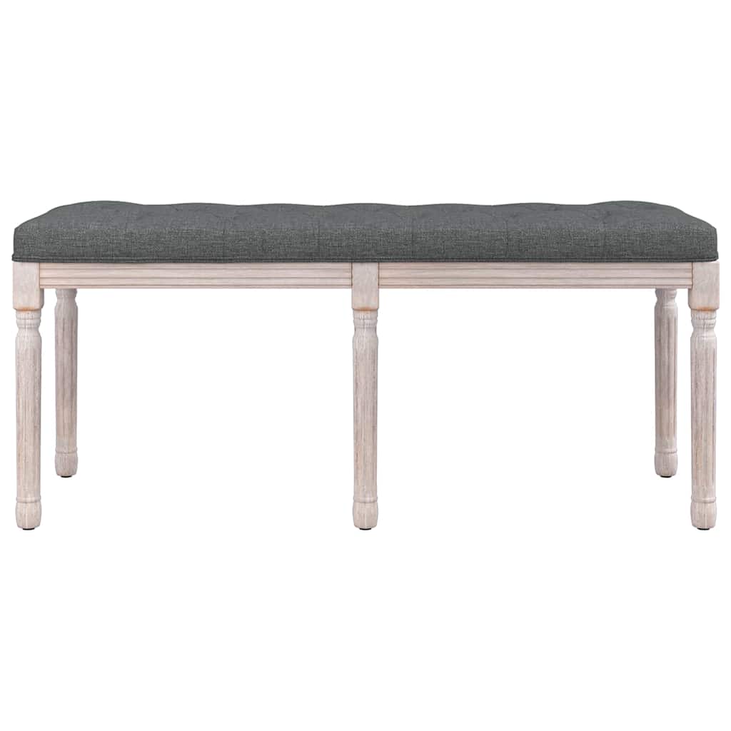 Vidaxl bankje 110x40x49 cm stof donkergrijs