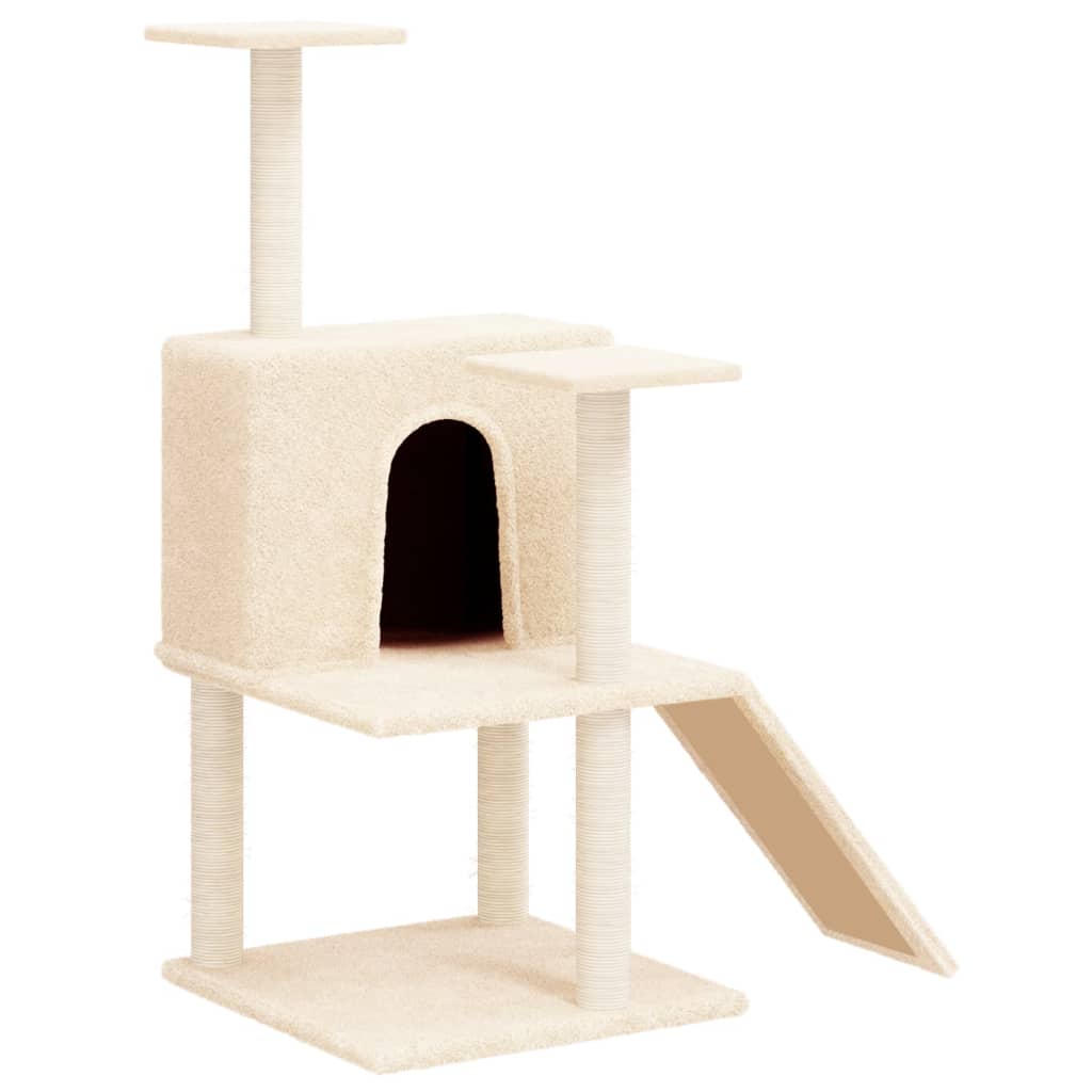 Vidaxl -Katzenmöbel mit Sisal -Kratzerpfosten 109 cm Creme -Colored