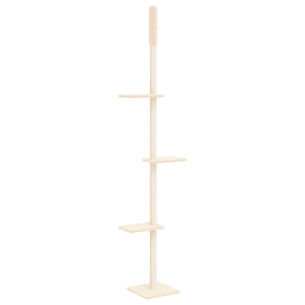 Vidaxl Katzenmöbel vom Boden bis zur Decke 267,5-297,5 cm cremefarben