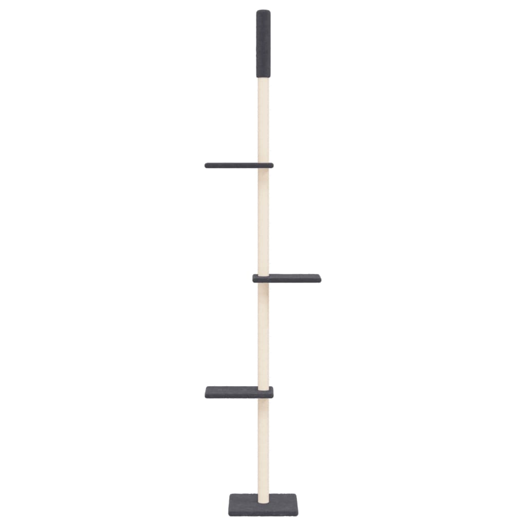 Vidaxxl Katzenmöbel raumhoch 267,5-297,5 cm dunkelgrau
