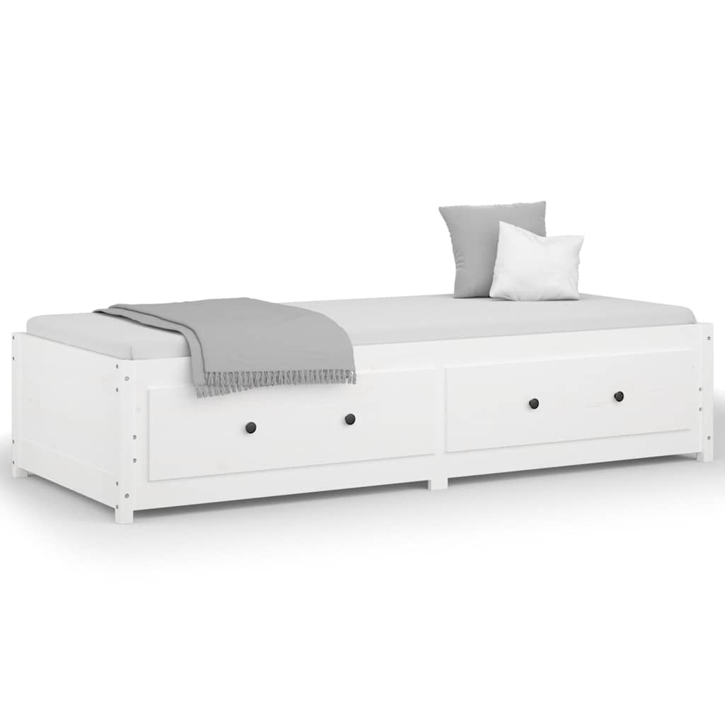 Vidaxl slaapbank zonder matras 90x200 cm massief grenenhout wit