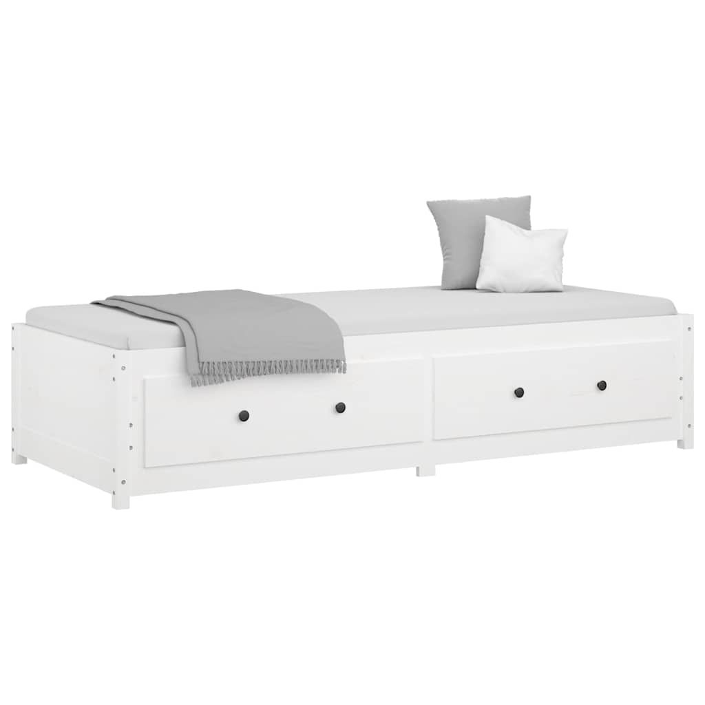 Vidaxl slaapbank zonder matras 90x200 cm massief grenenhout wit