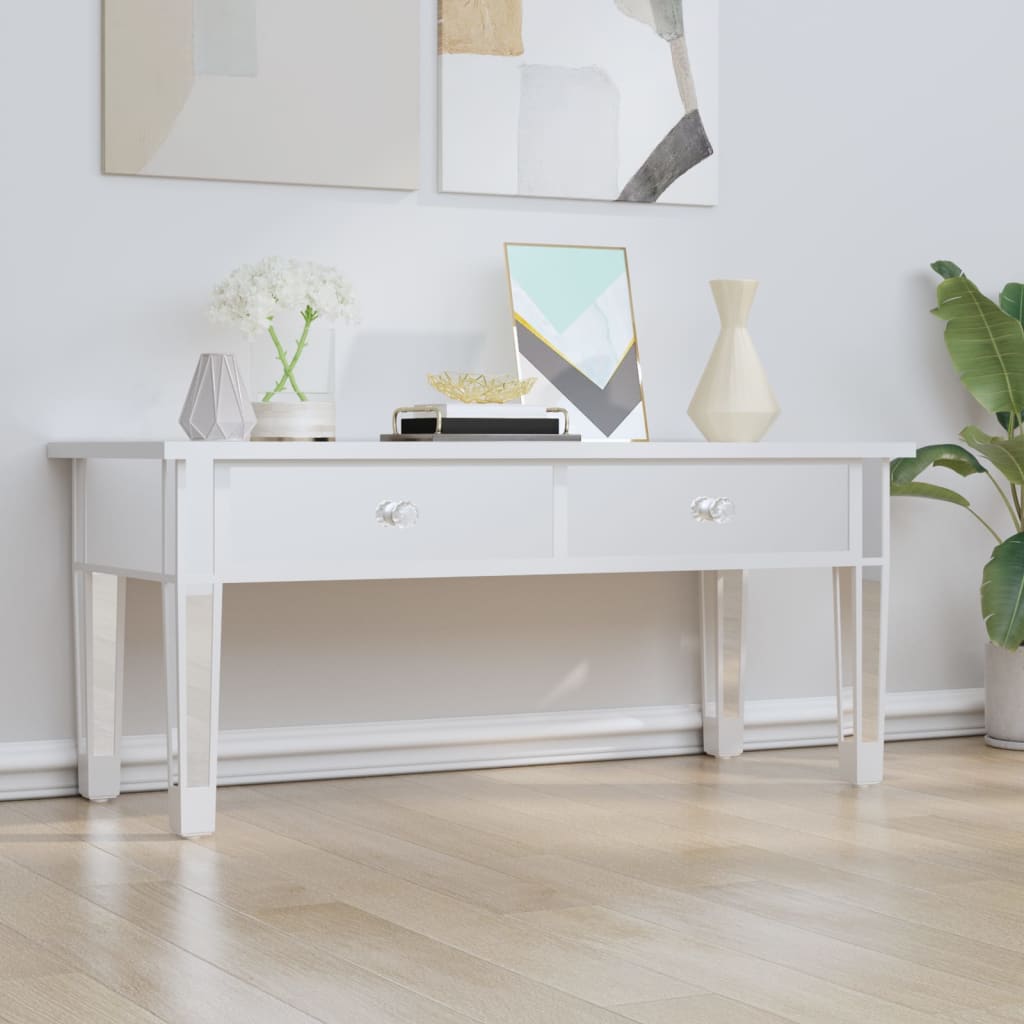 Vidaxl salontafel gespiegeld 106x45x45 cm bewerkt hout en glas