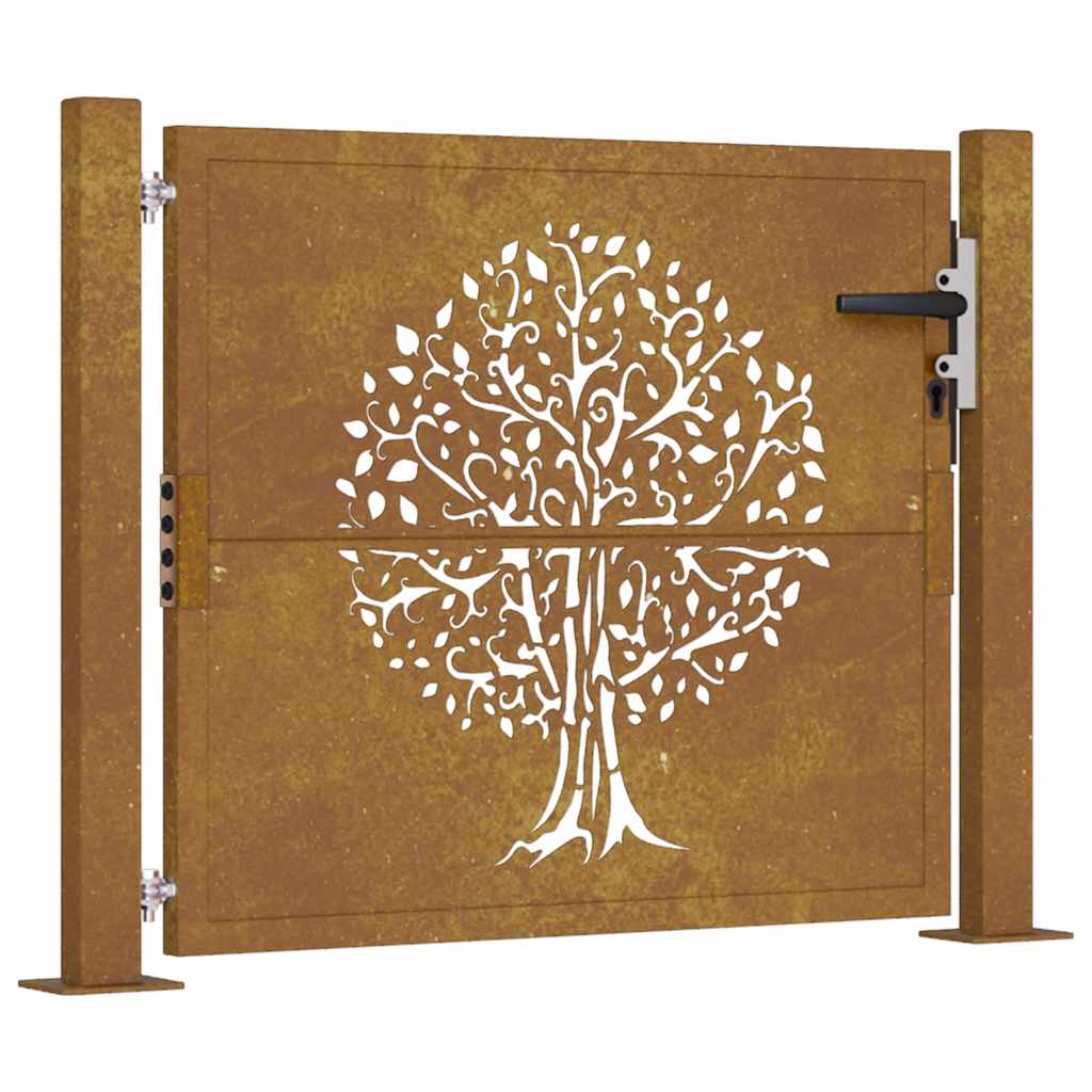 Vidaxl Poort 105x105 cm Baumdesign Cortenstaal