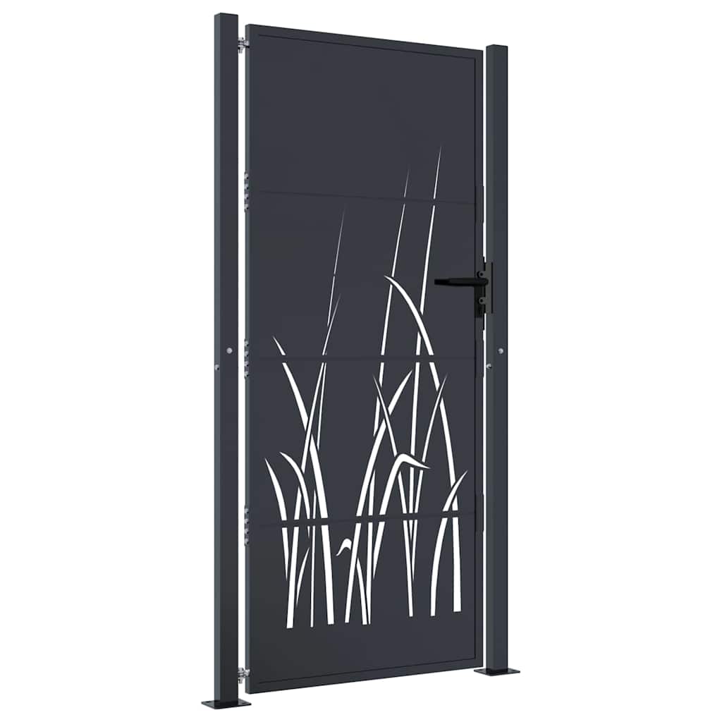 VIDAXL -Anschluss 105x180 cm mit Grasdesign Stahl Anthrazit -gelöscht