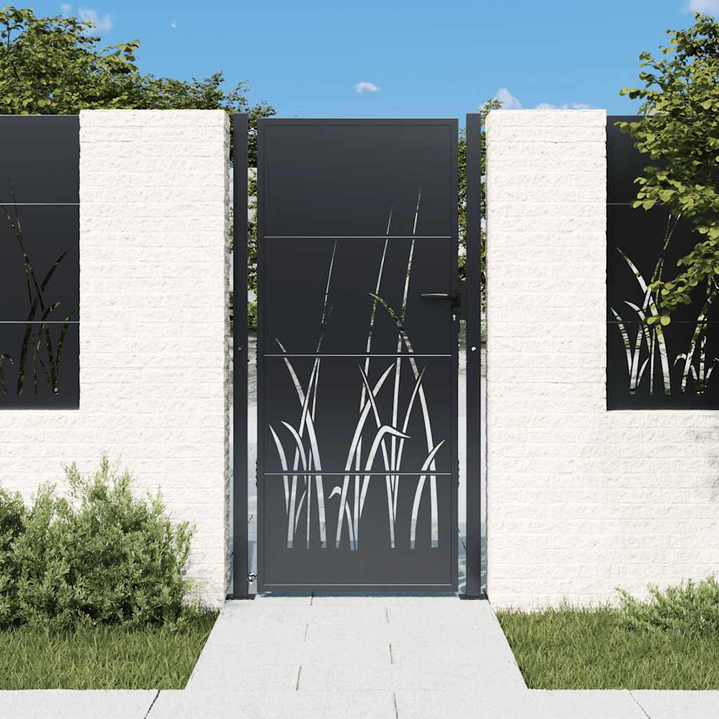 VIDAXL -Anschluss 105x180 cm mit Grasdesign Stahl Anthrazit -gelöscht