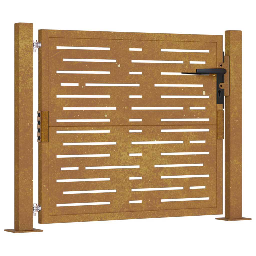 Vidaxxl Tor quadratisch 105x80 cm Cortenstahl