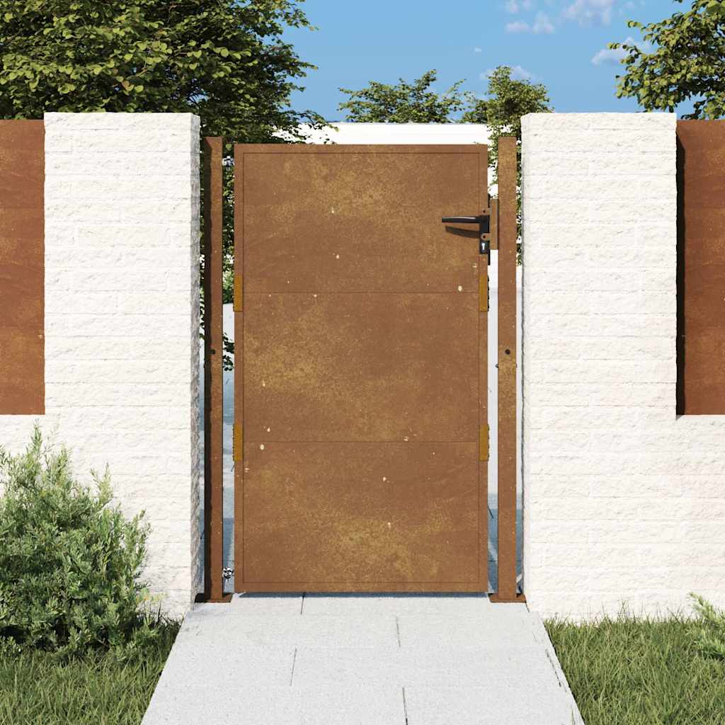 Vidaxxl-Tor 100x150 cm Cortenstahl