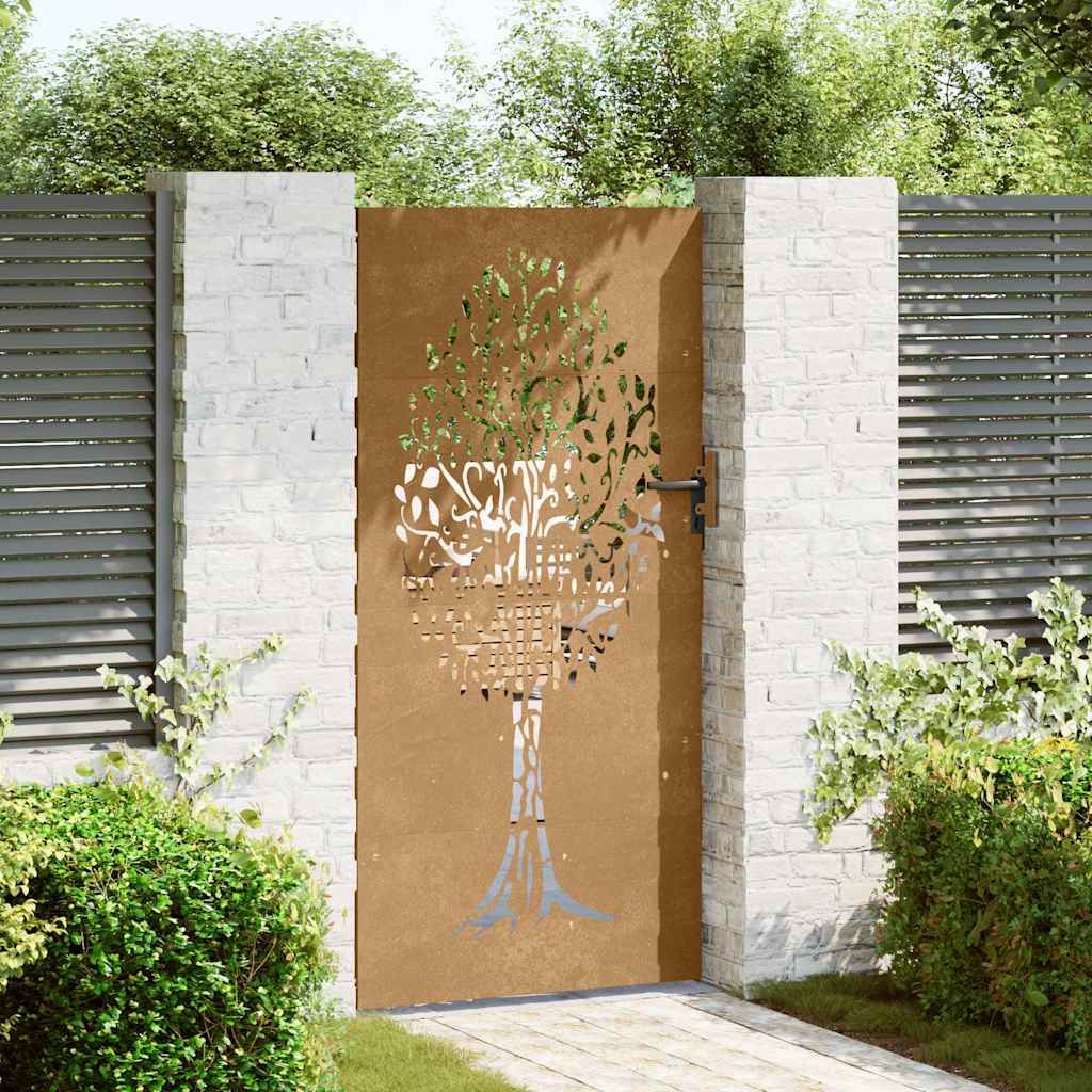 Vidaxl Poort 85x200 cm Baumdesign Cortenstaal