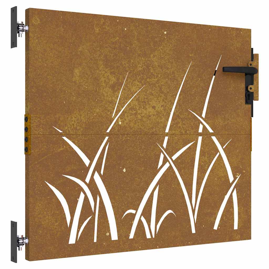 Vidaxl Poort 85x100 cm Grasdesign Cortenstaal