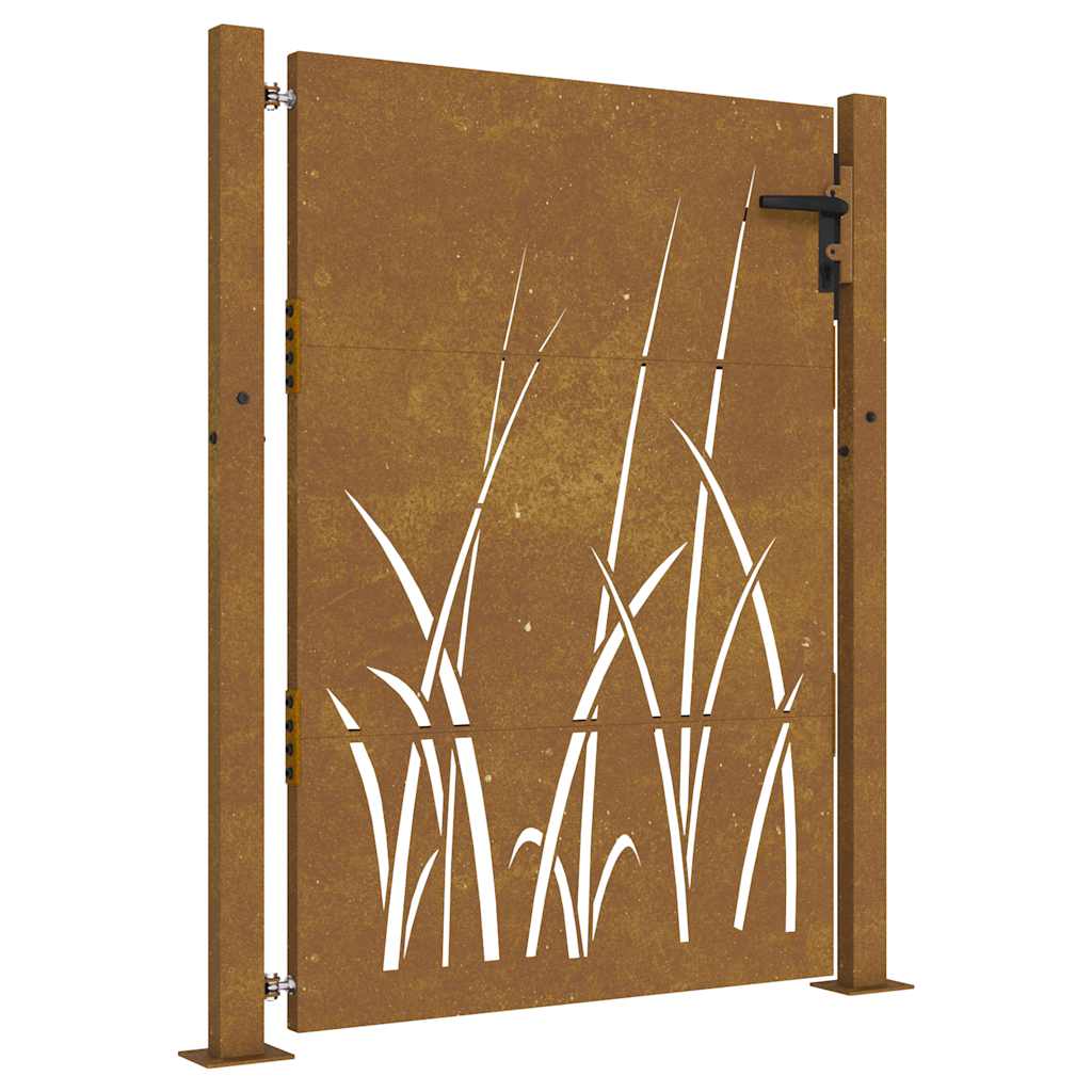Vidaxxl Tor 105x155 cm Grasdesign Cortenstahl