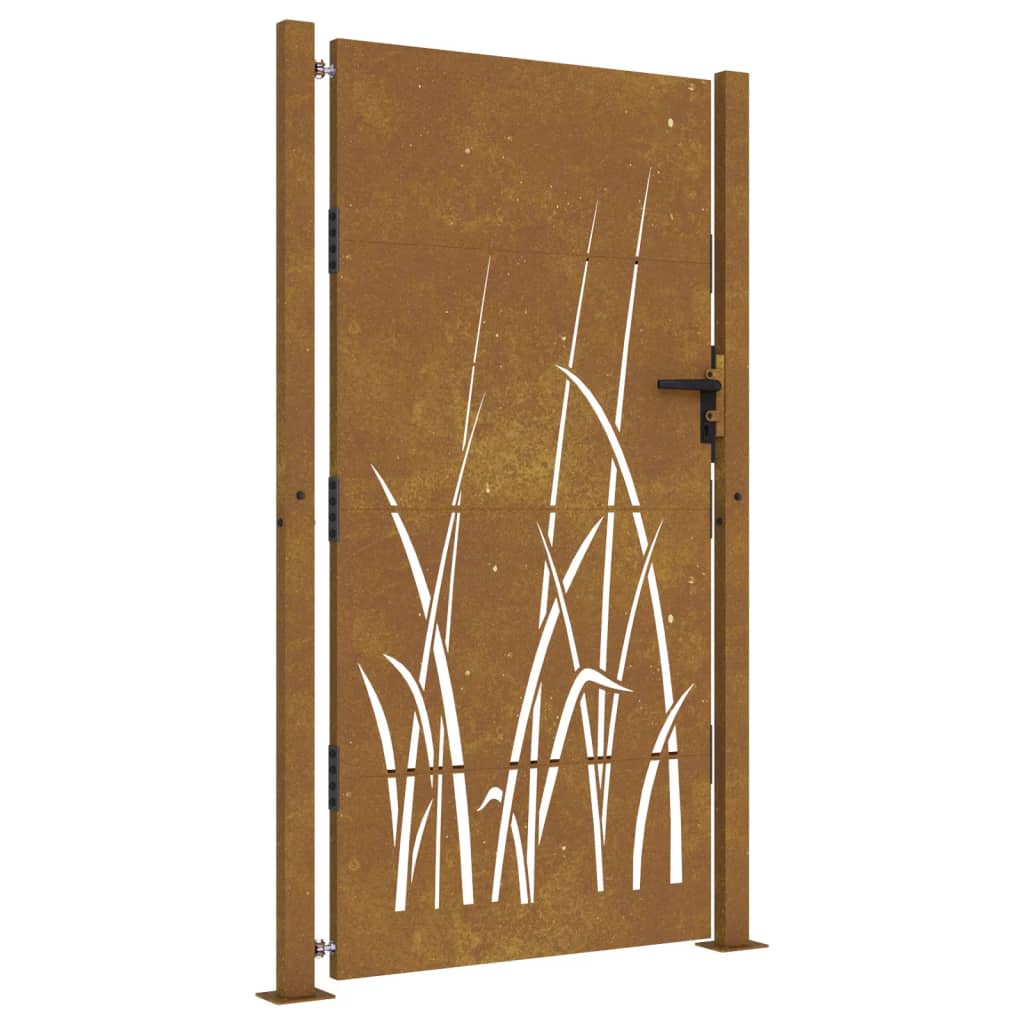 Vidaxxl Tor 105x205 cm Grasdesign Cortenstahl