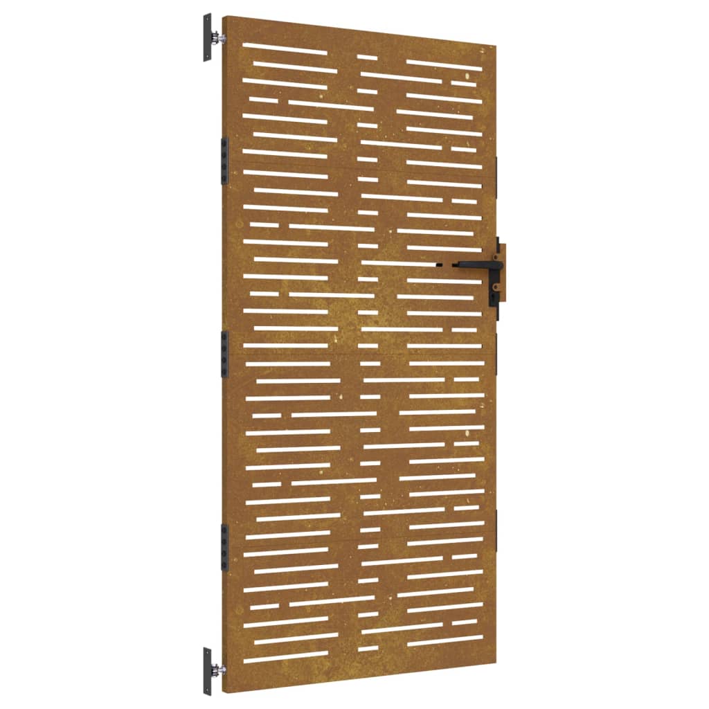 Vidaxxl-Tor 85x200 cm quadratischer Cortenstahl