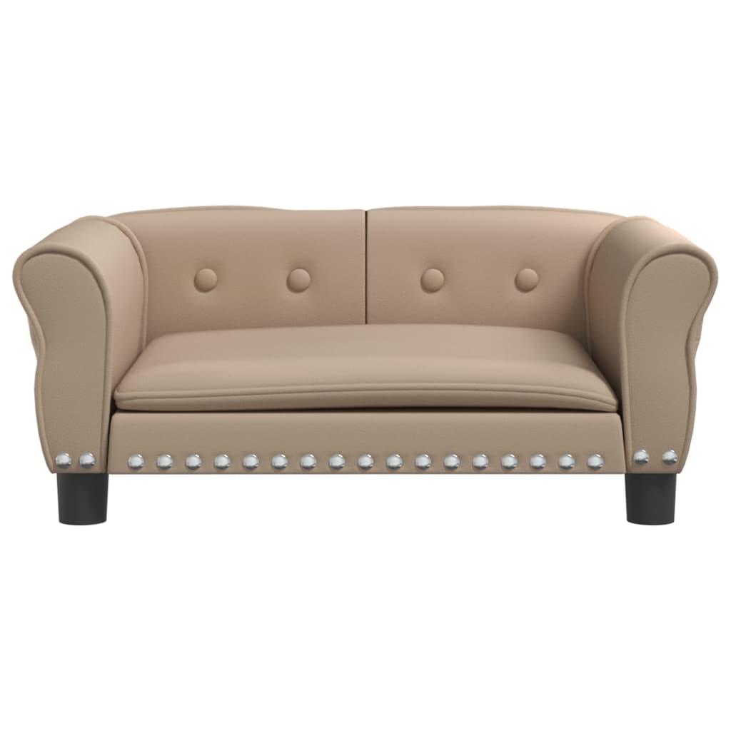 Vidaxl Hundekorb 70x45x30 cm künstlicher Leder Cappuccinocente