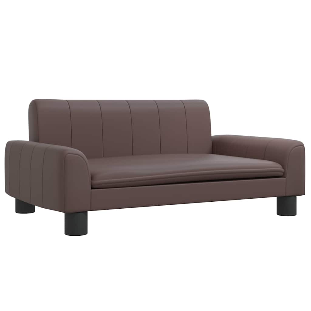 Vidaxxl Hundebett 70x45x30 cm Kunstleder braun